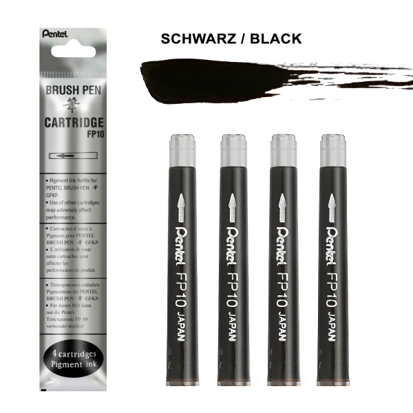 Pentel Pocket Brush - refill - black